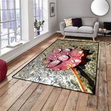 Темно-Серые Камни Красный сухой лист на воде 3d принт Нескользящая микрофибра Гостиная декоративный современный моющийся коврик