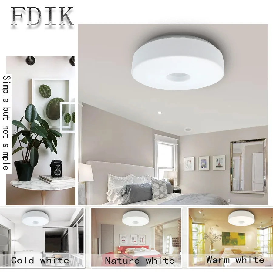 

LED Ceiling light Square/Round AC220V 12 24W Ceiling lamp Surface mount lamp for The kitchen/bedroom/Foyer/Bathroom/living room
