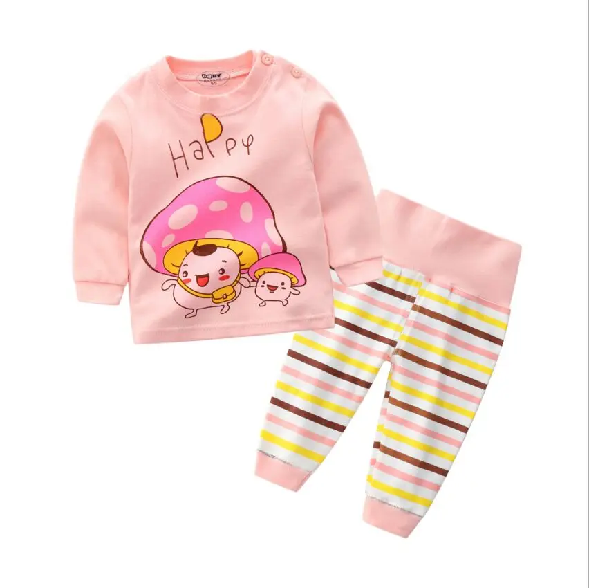 Детские пижамные комплекты детская одежда для детей, комплект одежды для сна, костюм для мальчиков, футболка+ штаны, От 2 до 5 лет, пижама для девочек, топы, Детские подштанники - Цвет: pajamas set 05