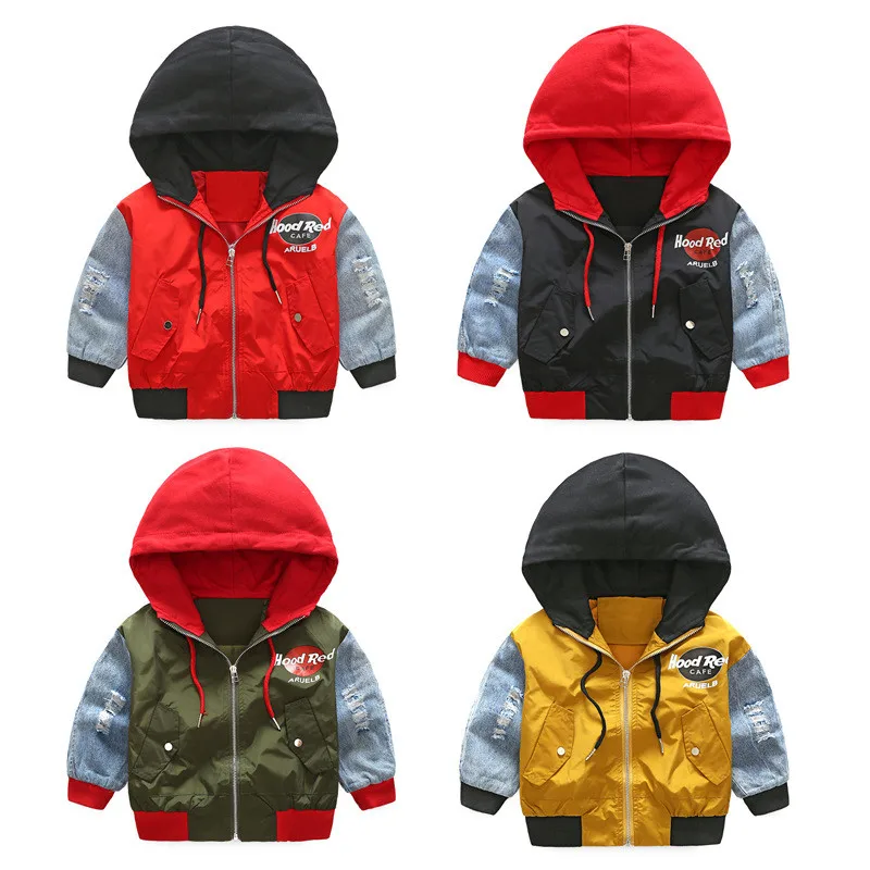 

Spring Autumn Children's Clothing Long Sleeve Boys Jackets For Baby Boys Cute Hooded Windbreaker Kids Girl Coats For Four Styles