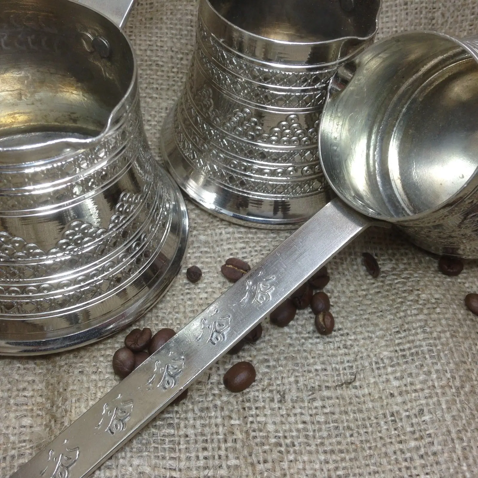 

Solid Hammered reddish copper Greek Arabic Coffee Pot Stovetop Coffee
