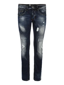 

Jeans effect washed with tear