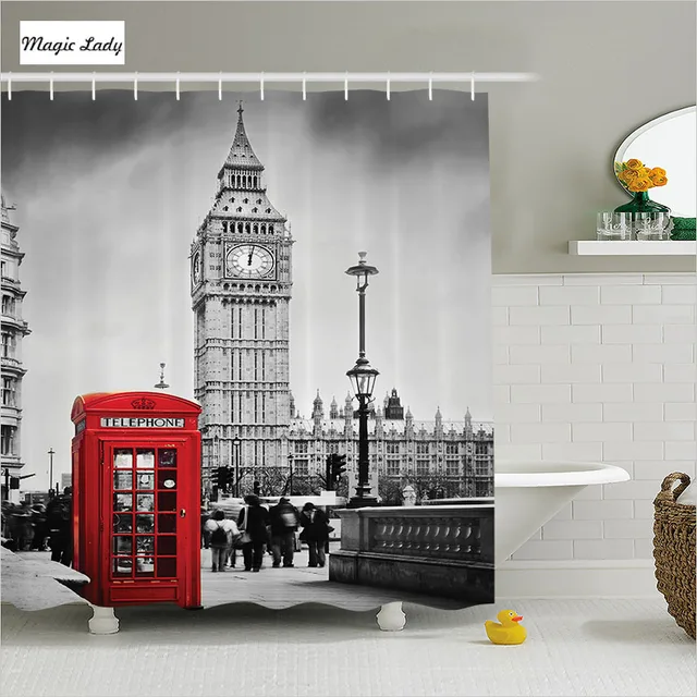 shower curtain bathroom accessories london uk telephone art big ben britain england street red grey 180 - Bathroom Accessories London shower curtain bathroom accessories london uk telephone art big ben britain england street red grey 180 - Bathroom Accessories London