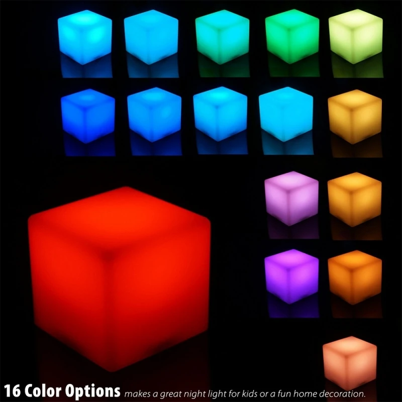 

Lovinland LED Color Changing Mood Cube Night Light Table Lamp Dimmable Cube Lamp for Kids and Adults