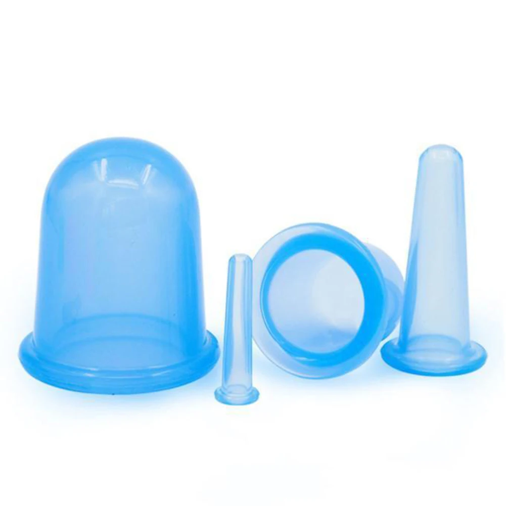 4 Pcs Silicone Massage Vacuum Body Facial Suction Cupping Cups Medical
