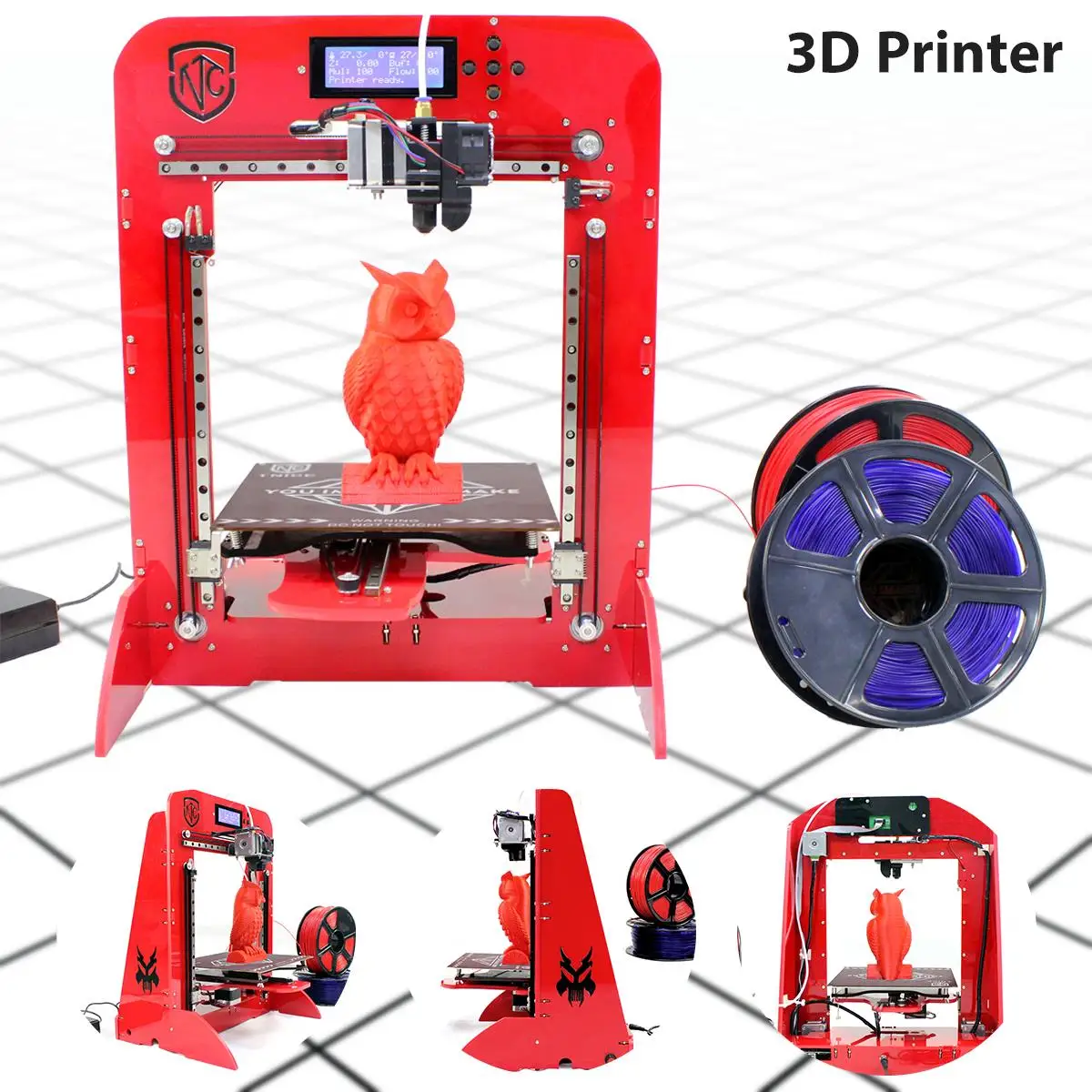 

T-23 DIY 3D Printer Kit FDM Technology LCD Display Screen Suit for Family Red/Black/Green/Yellow