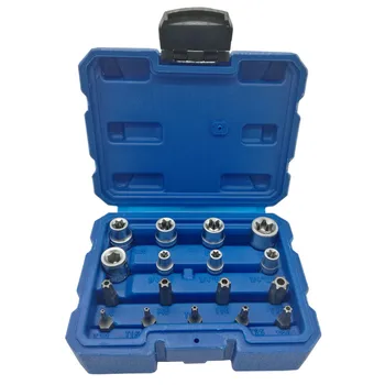 

17PC Security Star Torx Socket Bit Set E Torx Star Female Bit Socket Safety Torx Star Bits CR-V Hand Tool Repair Tool