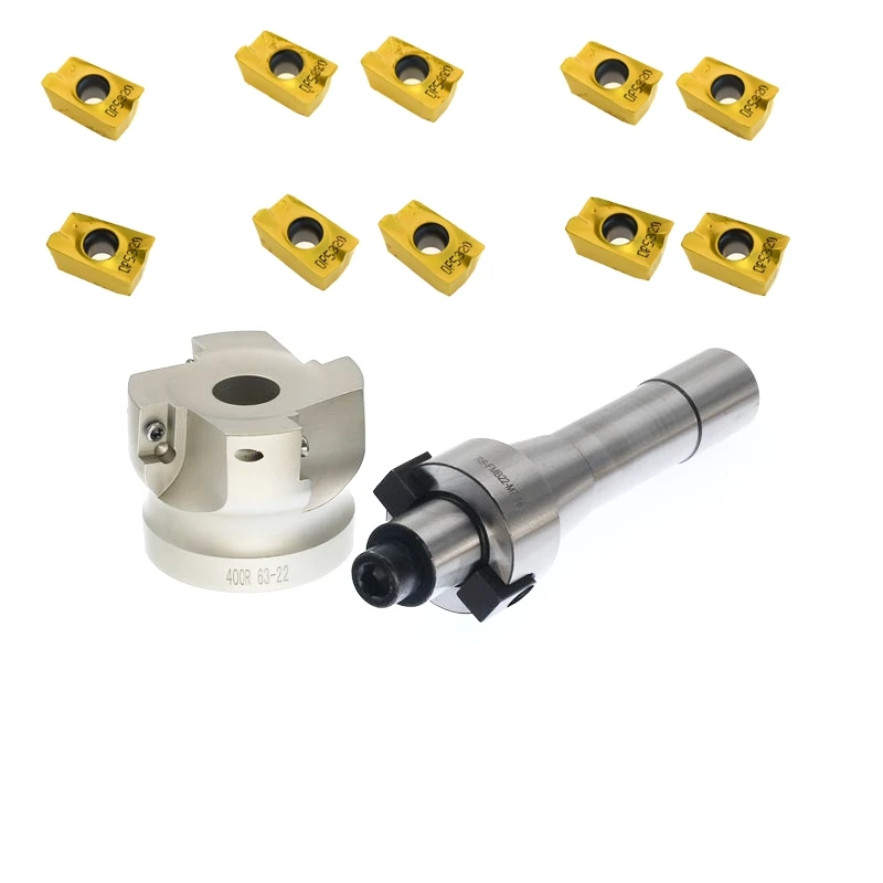 

R8 FMB22 7/16 Holder Face Mill Cutter 400R-50-22cutter With 10Pcs APMT1604 Carbide Inserts