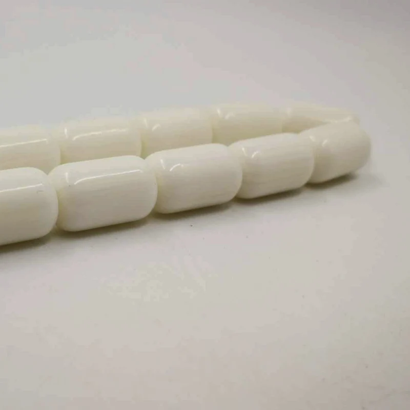 Tanie Człowieka Tasbih wysokiej imitacja żywica kolor kości słoniowej różaniec prezent dla ojca dobrej jakości Misbaha białe bransoletki