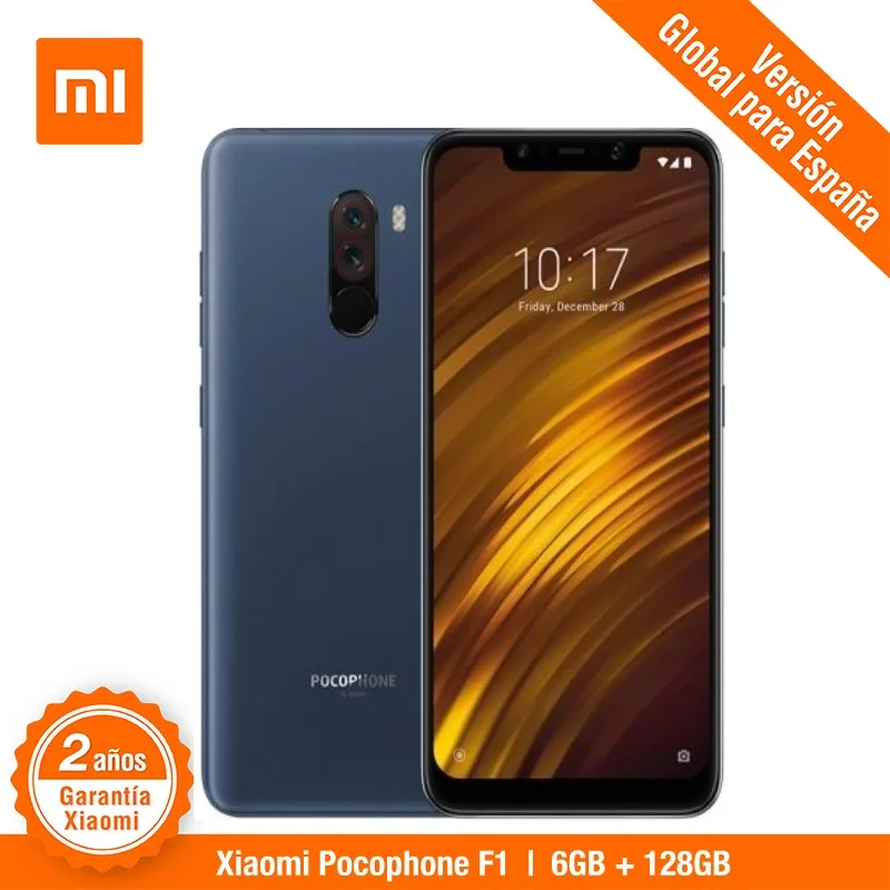 [Versión Global para España] Xiaomi Pocophone F1 (Memoria interna de 128GB, RAM de 6GB, Cámara dual de 12MP+5MP, Bateria 4000 mAh) Smartphone