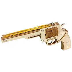 Револьвер пистолет с резиновой лентой 3D diy диорама детские игрушки револьвер пистолеты arma de fogo maquette militaire spielzeug