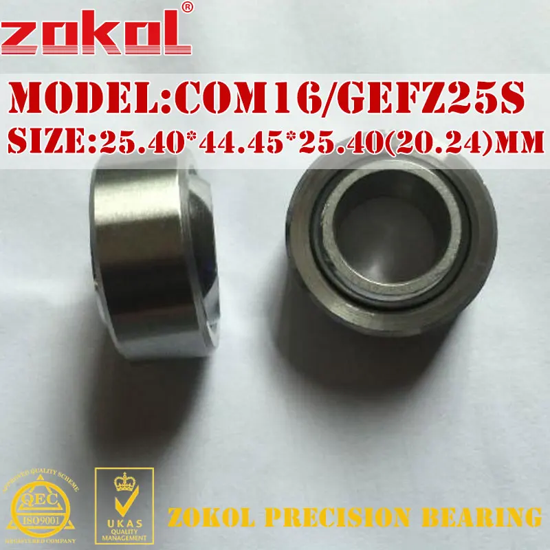 

ZOKOL bearing COM16 COM16T GEFZ25S Maintenance Free Plain Bearings 25.40*44.45*25.40(20.24)mm