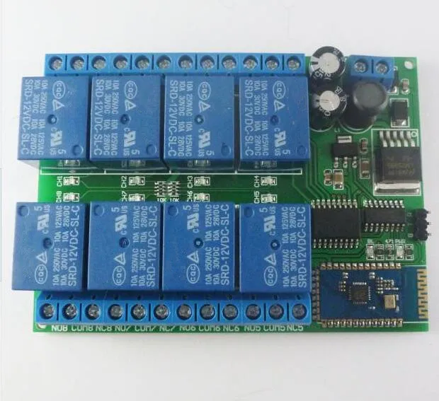12V 8 Channel Bluetooth Relay Board Wireless Remote Switch Control for Smart Home Lighting |