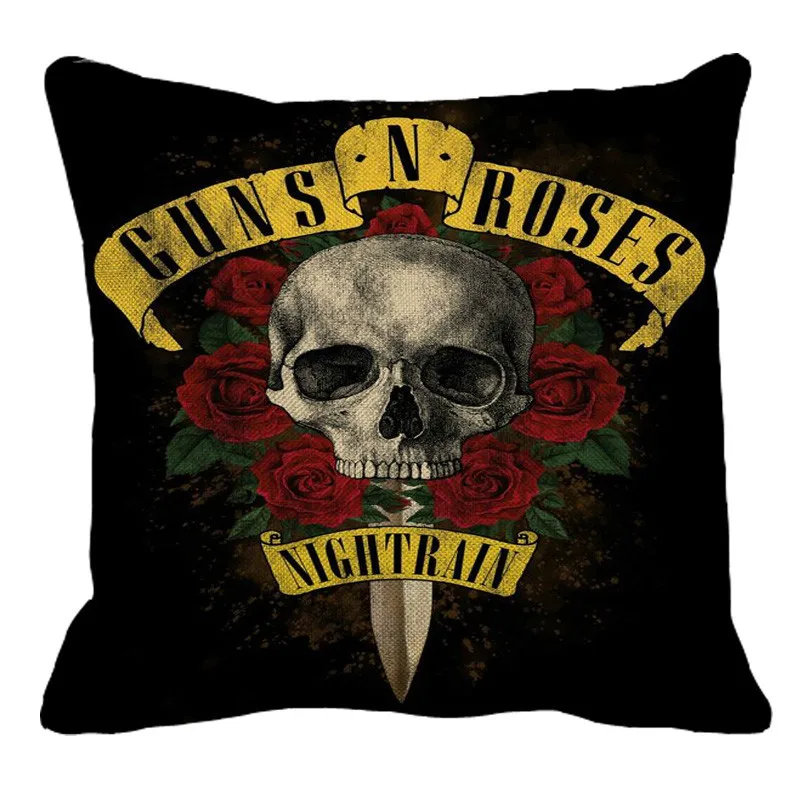 XUNYU American Legend рок группы Guns N 'Roses льняная декоративная наволочка для дивана