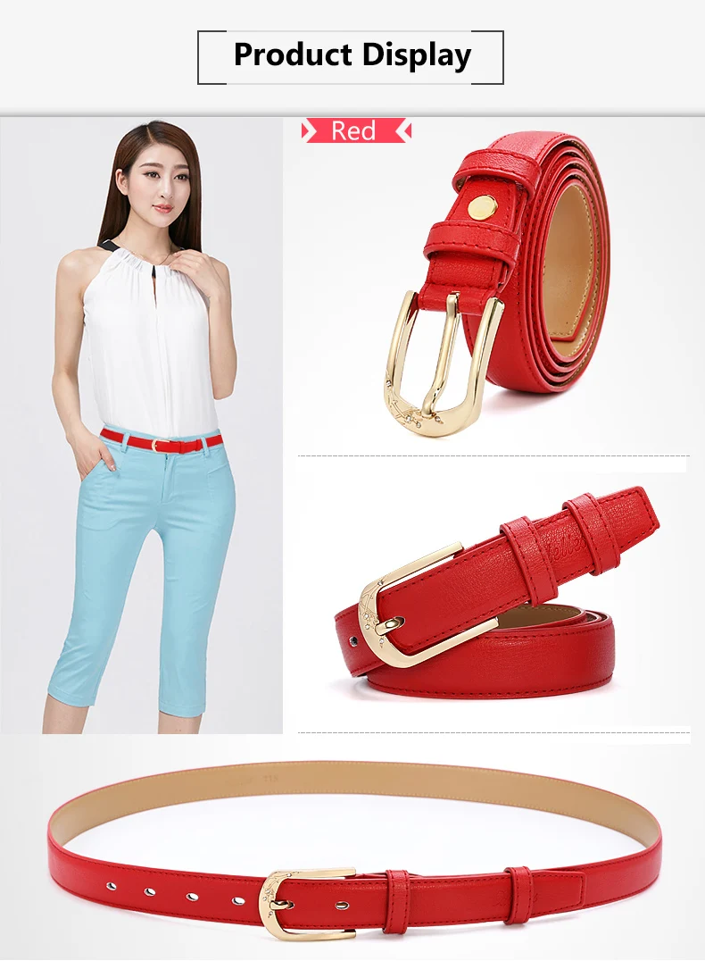 (9)Catelles Fashion Women's Belt Female Genuine Leather Designer Brand Luxury Pin Buckle Strap Ladies Woman Belts For Women Jeans