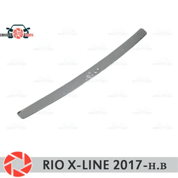 

For Kia Rio X-Line 2017- guard protection plate on rear bumper sill car styling decoration scuff panel accessories molding