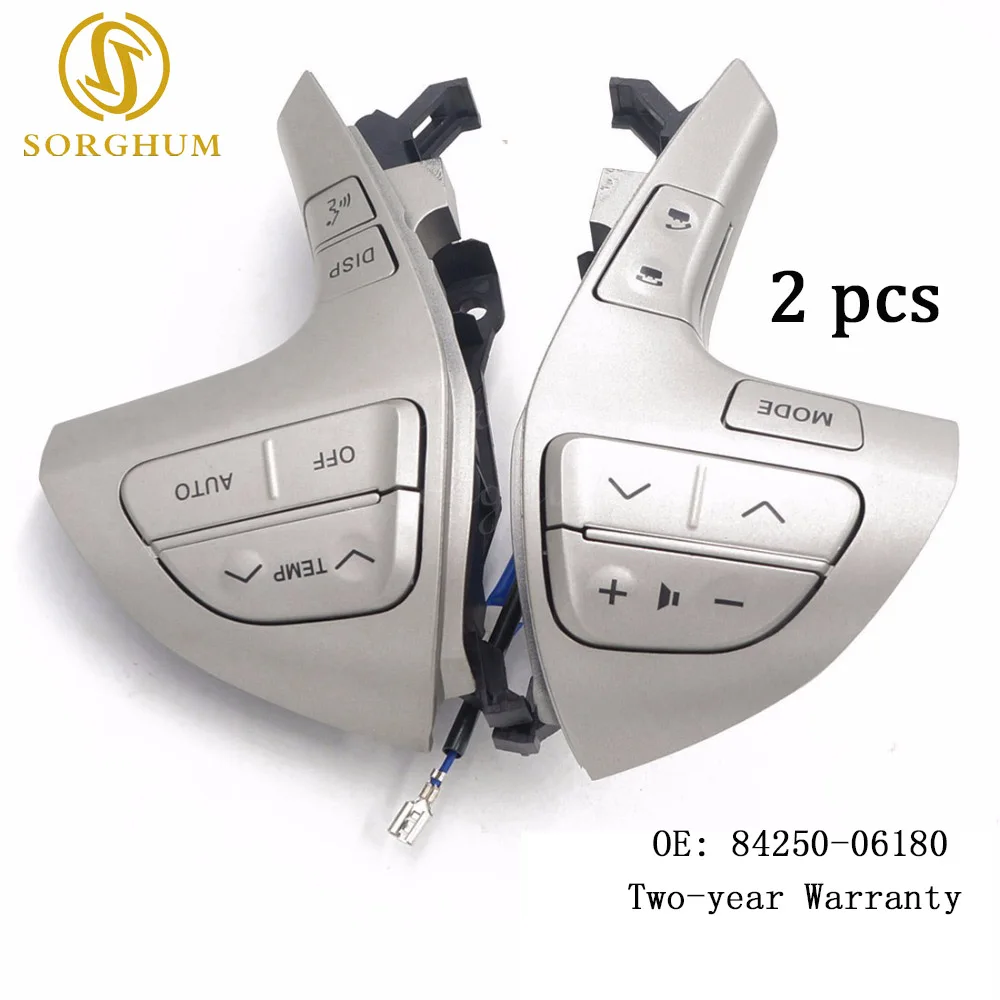 2PCS 84250-06180 Top quality Steering Wheel Audio Control Button Switch For TOYOTA HILUX/VIGO /COROLLA/CAMRY /HIGHLANDER /INNOVA цена 2PCS 84250-06180 Top quality Steering Wheel Audio Control Button Switch For TOYOTA HILUX/VIGO /COROLLA/CAMRY /HIGHLANDER /INNOVA цены онлайн