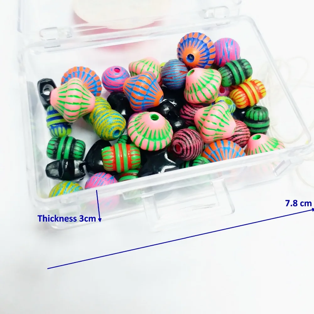 

1box VINTAGE Plastic Portable beads Charms for Necklace bracelet Retro Fashion Jewellery Chain clip Girl Home Room Craft Pendant