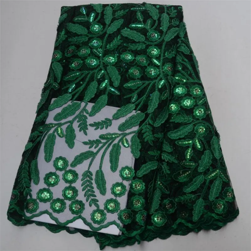 

Latest French Nigerian Laces Fabrics High Quality Tulle African sequins lace fabric fashion new design sequins lace