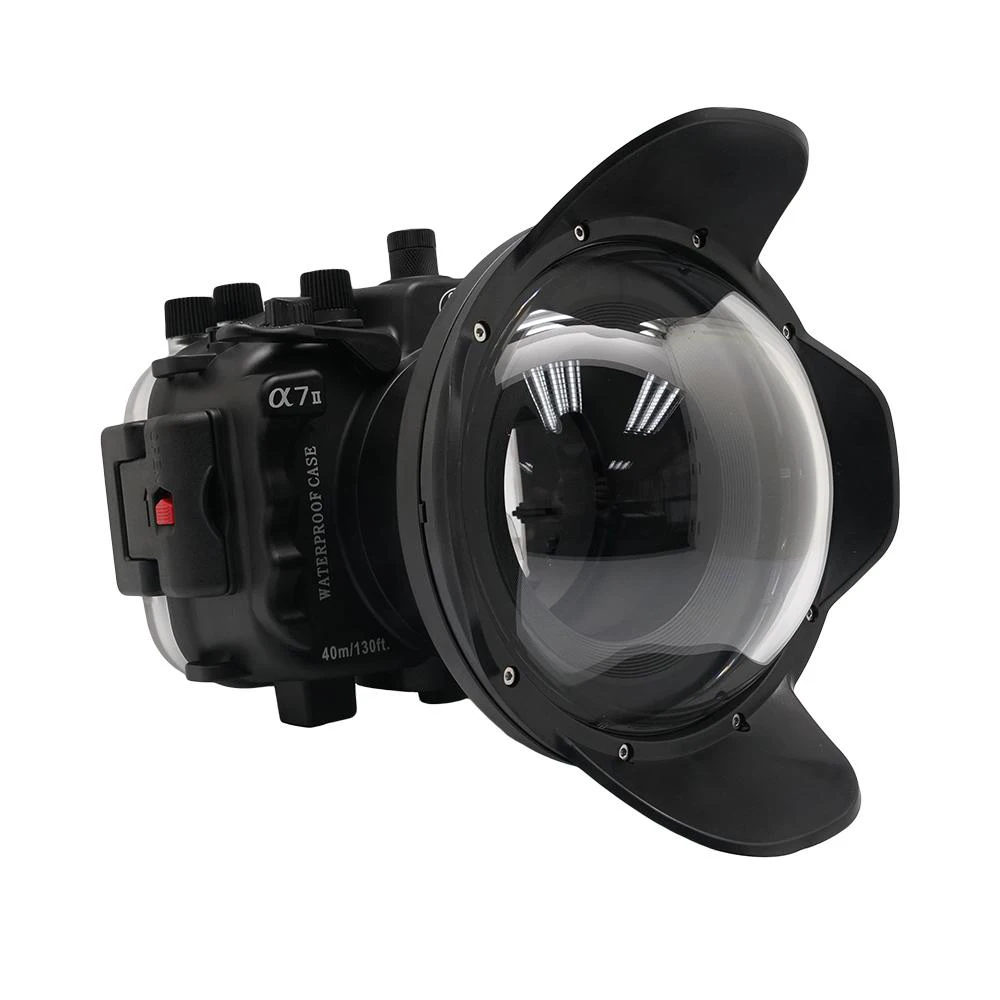 Seafrogs 40 м 130 футов подводный водонепроницаемый чехол для sony A7M2 A7R2 A7S2 A7 II A7R II A7S II поддержка 28-70 мм с ручкой - Цвет: WITHDOME