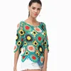 H80 & S90-top playero para mujer, camisa holgada informal Sexy hecha a mano con ganchillo y gancho calado Floral para mujer 2022 ► Foto 1/6