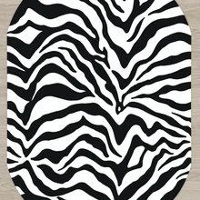 Else, черный, белый, Зебра, Мех животных, дизайн, 3d рисунок, принт, не скользит, микрофибра, для гостиной, современный, овальный, моющийся ковер, ковер