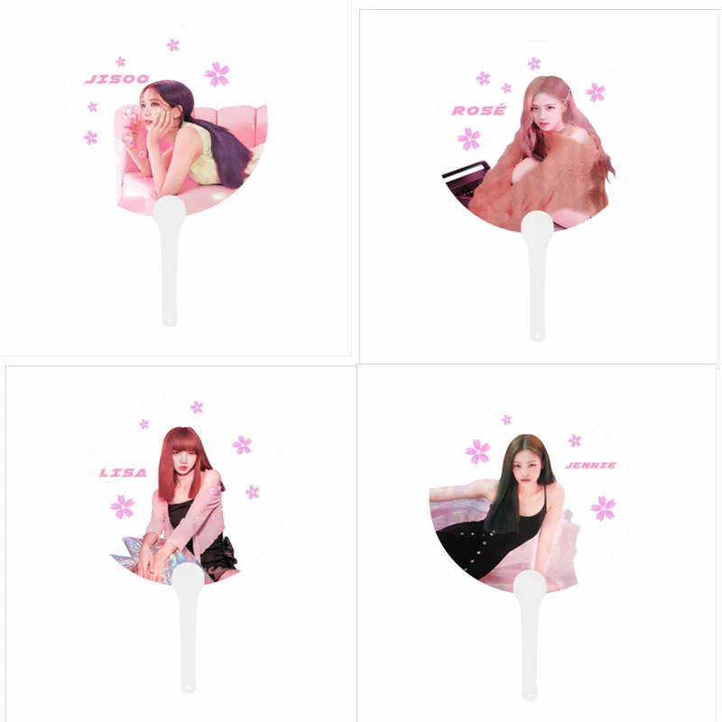 

1Pcs Kpop Transparent Hand Fans BLACKPINK JISOO LISA ROSE JENNIE PVC Clear Album Concert Fans Gifts KILL THIS LOVE YG225