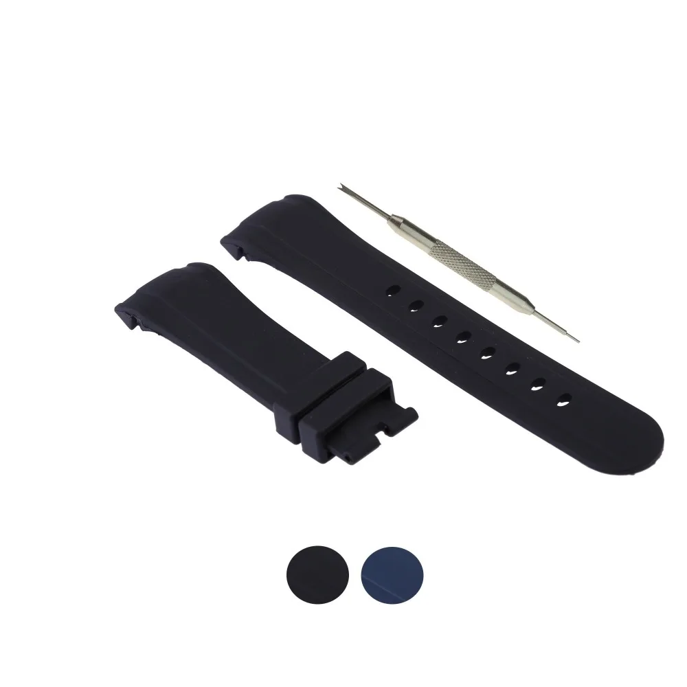 

MDNEN 24mm Diver Rubber Watch Band Strap Suitable Fits For Graham Chronofighter Prodive - Free Spring Bar Tool