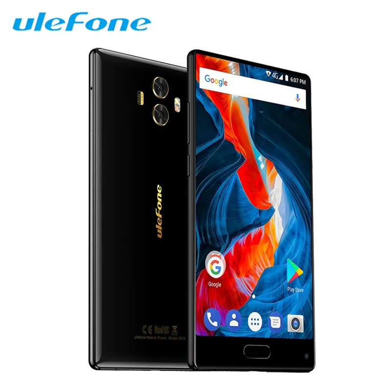 Ulefone Mix 4 г LTE Dual Sim карты смартфон 5,5 дюймов Android 7,0 Nougat Octa Core + 64 13MP мобильный телефон отпечатков пальцев