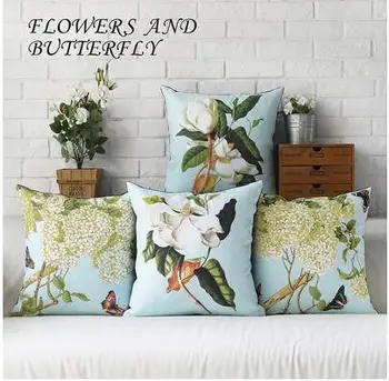 

fresh white lilies printed cushion cover sofa pillowcase flowers lumbar pillow cover floral pillow case home decor