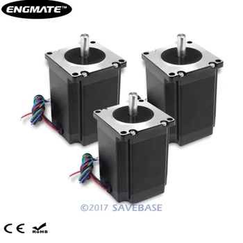 

ENGMATE EMA232-7630S4 Nema 23 CNC Router Stepper Motor 4 Wire Single Shaft 3PCS RU Local Delivery