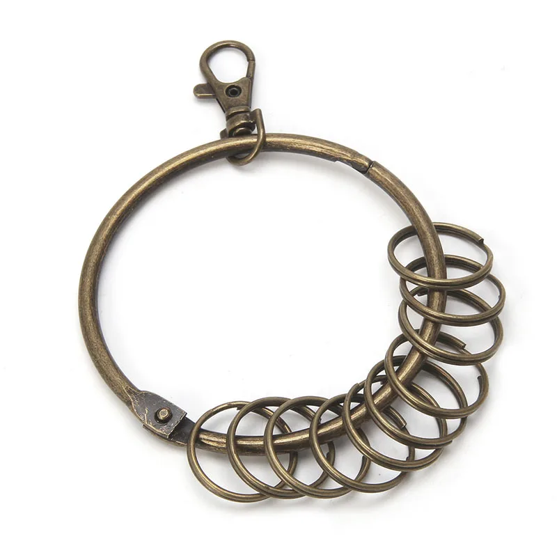 

Keyring Keychain Clips Hook Clasps Big Key Ring Split DIY Bronze Oversize