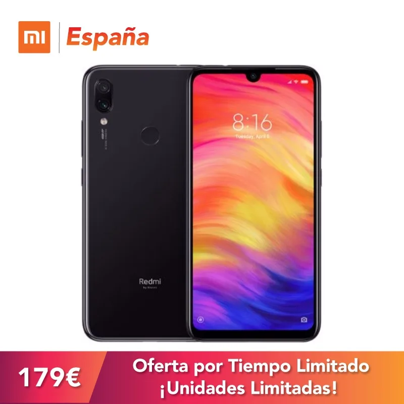 [Versión Global para España] Xiaomi Redmi Note 7 (Memoria interna de 64GB RAM de 4GB, Camara dual trasera de 48 MP)