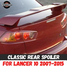 Классический задний спойлер для Mitsubishi Lancer 10 2007- на крышке багажника ABS пластик спортивный Стайлинг Тюнинг автомобиля аэродинамическое крыло