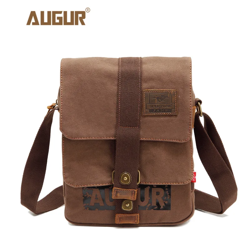

AUGUR 2018 Men'S Canvas Shoulder Bags Fashion Vintage Small Crossbody Bags For Male Letter Printing Messenger Travel Bag Men