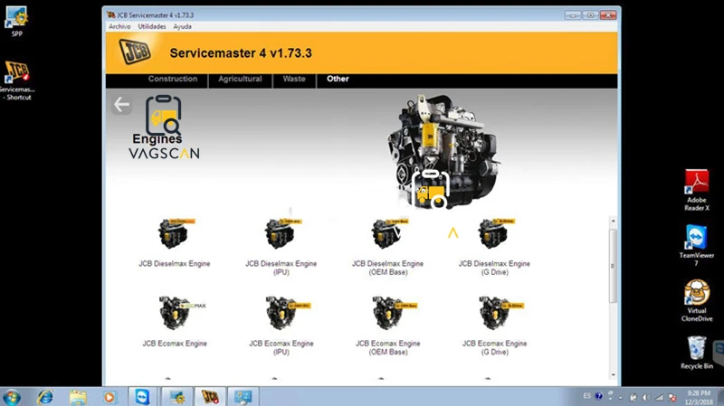 Диагностическое программное обеспечение Servicemaster 4 V1.73.3 для экскаватора JCB