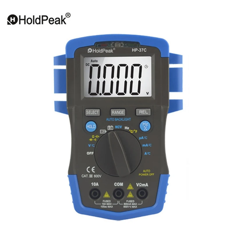 2017 Rushed HoldPeak HP-37C Mini Multimetr Digital Auto Range True Rms Multimeter Temperature Capacitance Test And Backlight | Инструменты