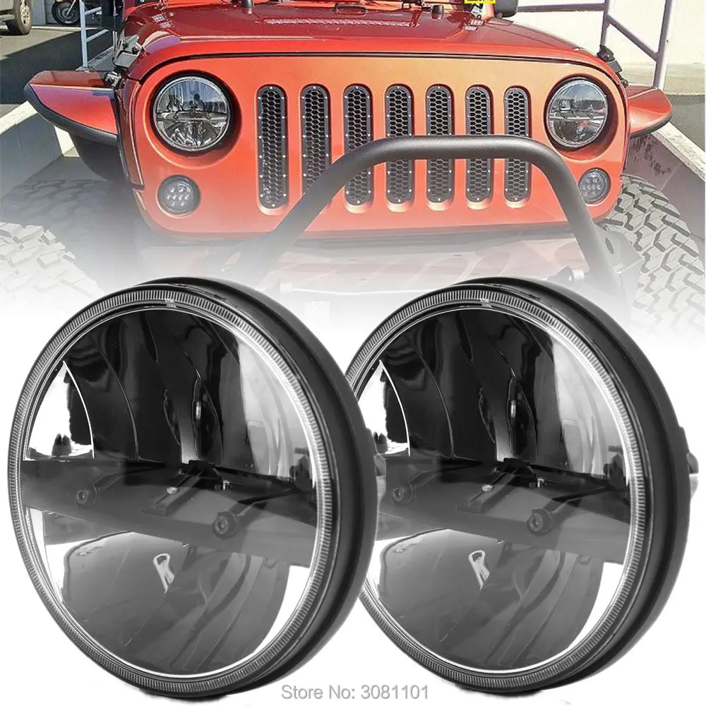 2 PCS Projector Auto LED Headlight for 1997 2006 Jeep Wrangler TJ/2007