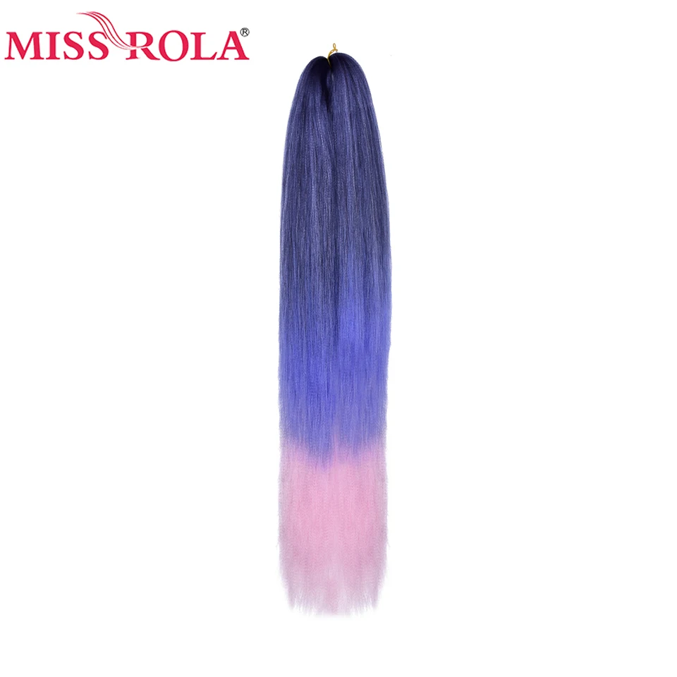 Miss Rola Yaki Straight Synthetic Hair Extension Pre Scretched Crochet Jumbo Braids Kanekalon Hair Braiding 24 Inches 100g