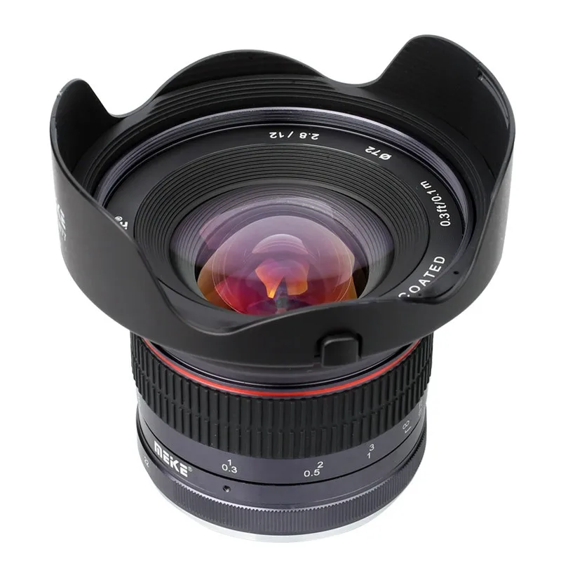 Meike 12 мм f2.8 Ультра широкоугольный фиксированный объектив с съемной блендой для