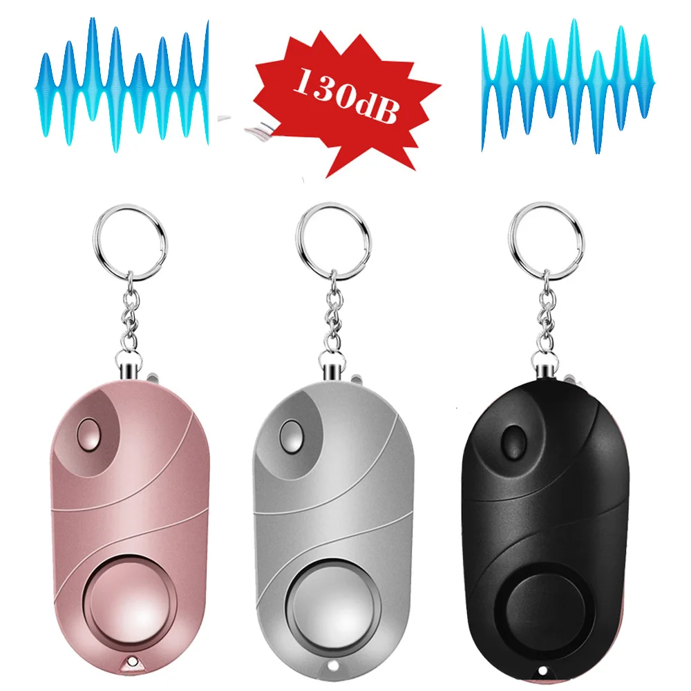 

Defensa Personal Alarm 120-130dB Safe Sound Emergency Self Defense Security Alarm Keychain LED Flashlight for Women Elderly