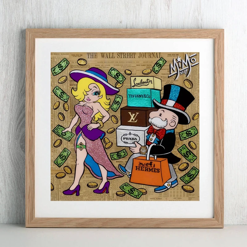 

Mikes Mozarts Shopping Spree Alec Monopolyingly Canvas Painting Oil Print Poster Wall Art HD Picture For Living Room Home Decor