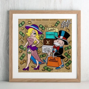 

Mikes Mozarts Shopping Spree Alec Monopolyingly Canvas Painting Oil Print Poster Wall Art HD Picture For Living Room Home Decor