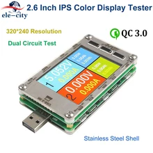 100 МГц T50N двойной USB Напряжение Ток цветной дисплей тестовый er с тестовым кабелем мощность измеритель емкости QC2.0 QC3.0 PD FCP тестовый инструмент