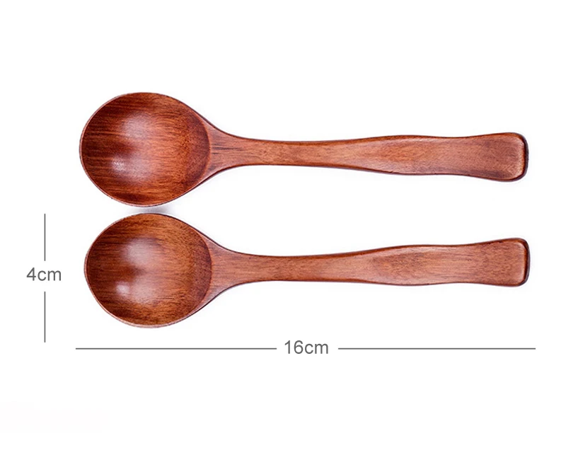 Wooden Spoon Chinese Wood Rice Soup Spoon Small Dining Spoons Dessert Tea Spoon Kids Spoon Kitchen Accessories (11-1)