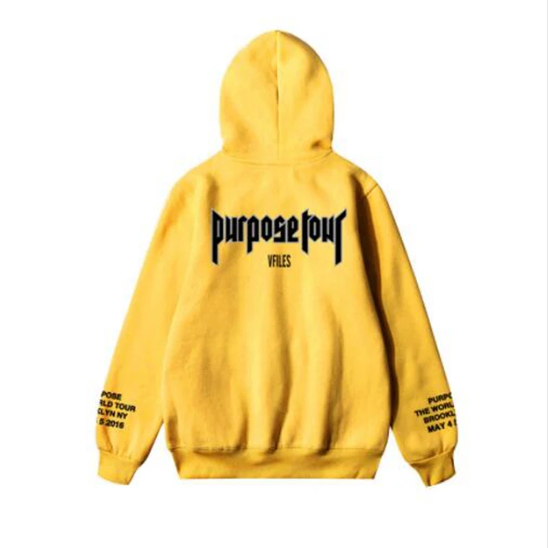 Vfiles Security Print Hoodie Justin Bieber Fog High Street Sweatshirt Bibb Purpose Tour Yellow Hoodie Lovers Couple Bts Hoodie