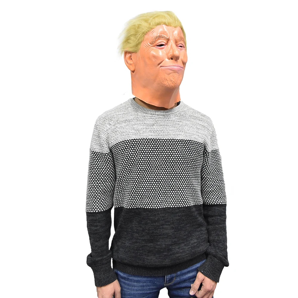 

Trump Mask, Human Face Donald Trump Mask Full Head Natural Latex Mask for Halloween Cosplay Party
