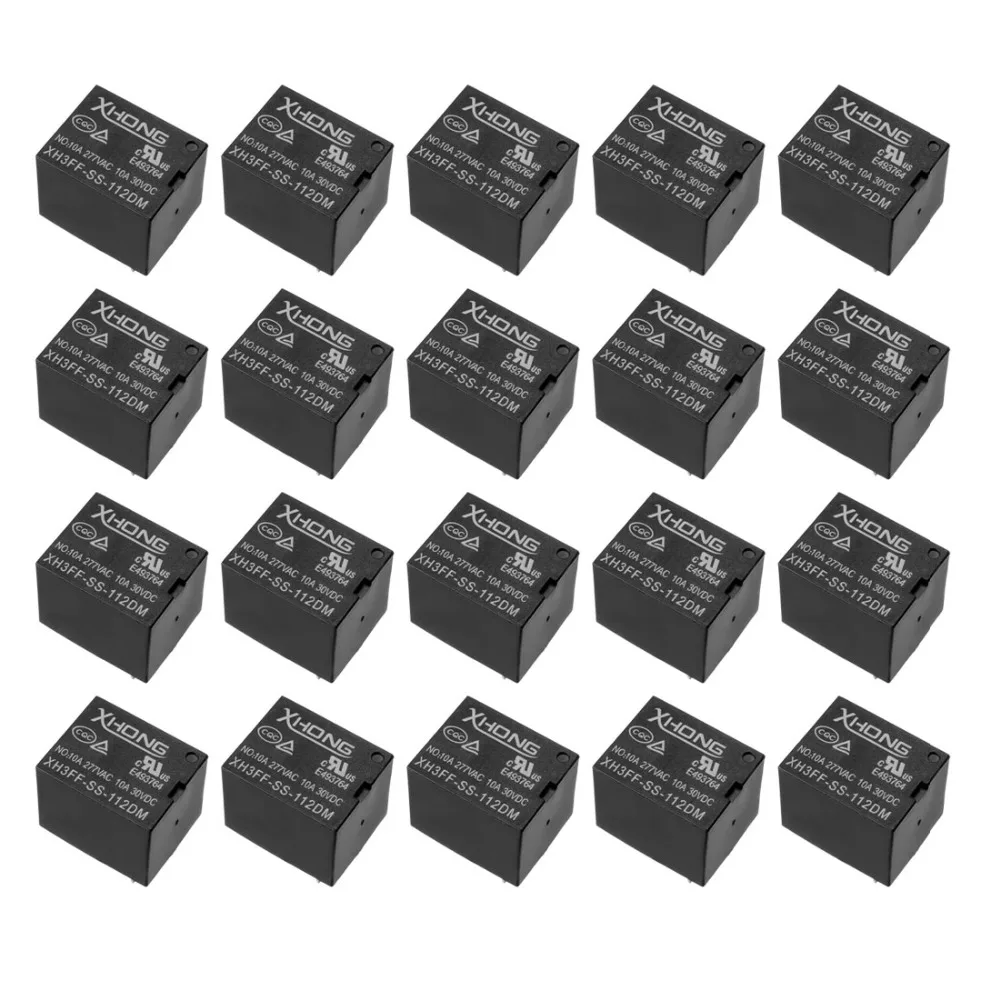 UXCELL 20 шт./лот мини электромагнитные реле DC 5/12 в катушка 4Pin PCB электромагнитное