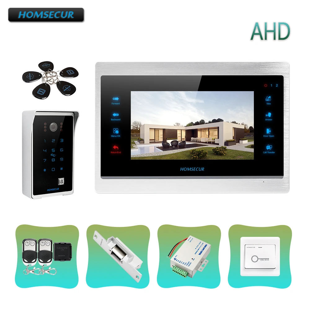 

HOMSECUR 960P AHD1.3MP Video Door Entry Phone Call System with Call Transfer,Motion Detection,NC Lock(BC081HD+BM701HD-S)