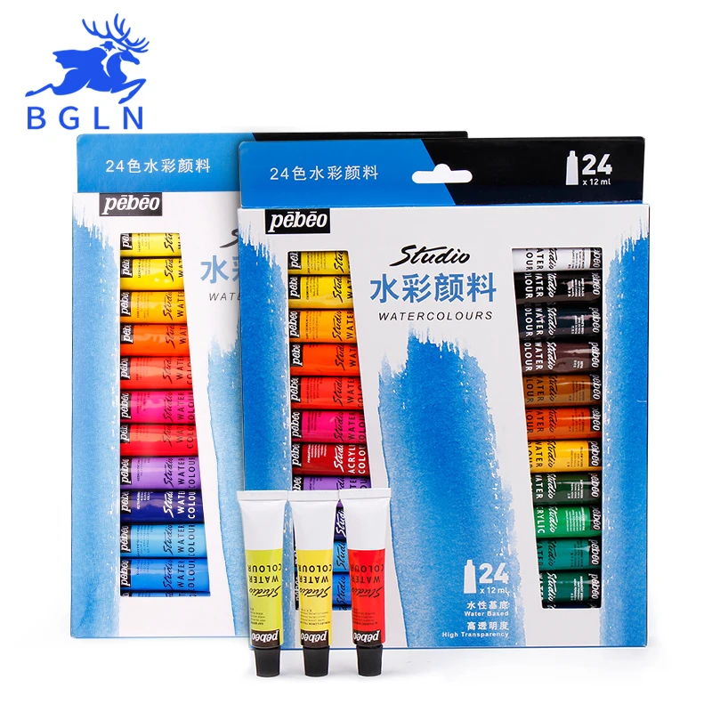 

Pebeo Professional 24Colors/Set Paste Watercolor Paint Transparent Watercolor Pigment For Artist School Student Art Supplies